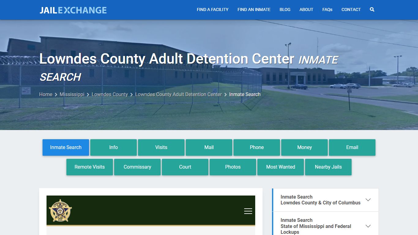 Lowndes County Adult Detention Center Inmate Search - Jail Exchange